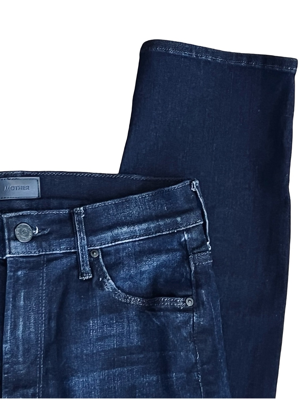 Mother Women’s Sz 26 Mid Rise Jeans Dazzler Ankle Dark Wash Stretch Denim - Picture 10 of 16